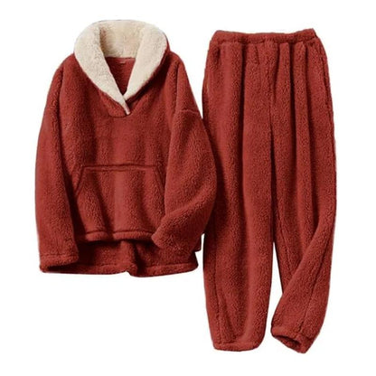 Women's Fluffy Fleece Winter Pajama Set