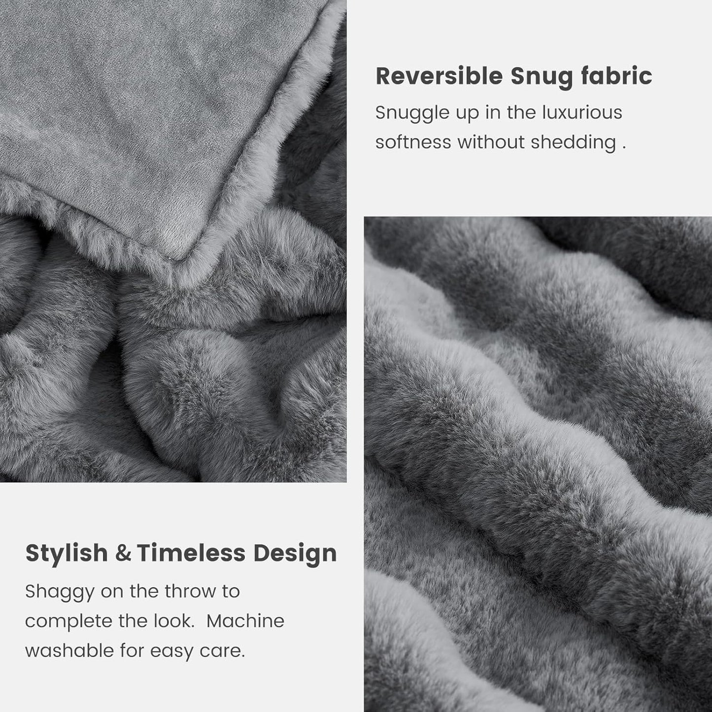 🔥Popular thickened rabbit plush nap blanket, flannel milk velvet cover blanket