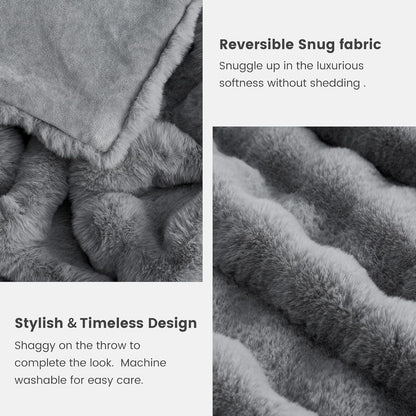 🔥Popular thickened rabbit plush nap blanket, flannel milk velvet cover blanket