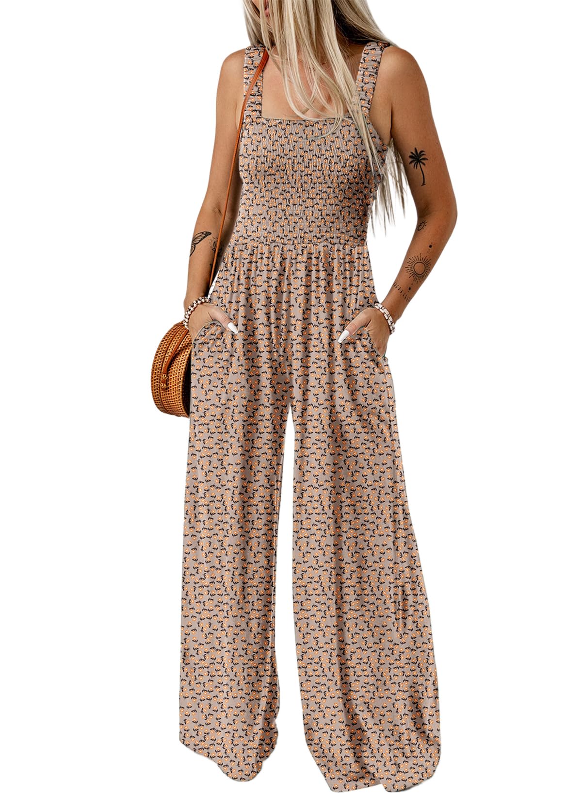 Women's One Piece Casual Loose Overalls Jumpsuits