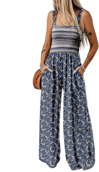 Women's One Piece Casual Loose Overalls Jumpsuits