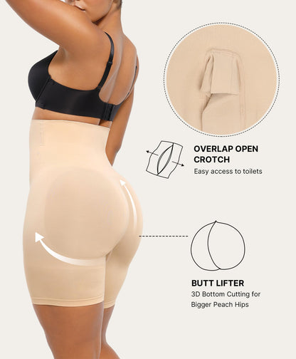 Women Seamless High Waist Sculpting Shorts Tummy & Thigh Slimming Shapewear