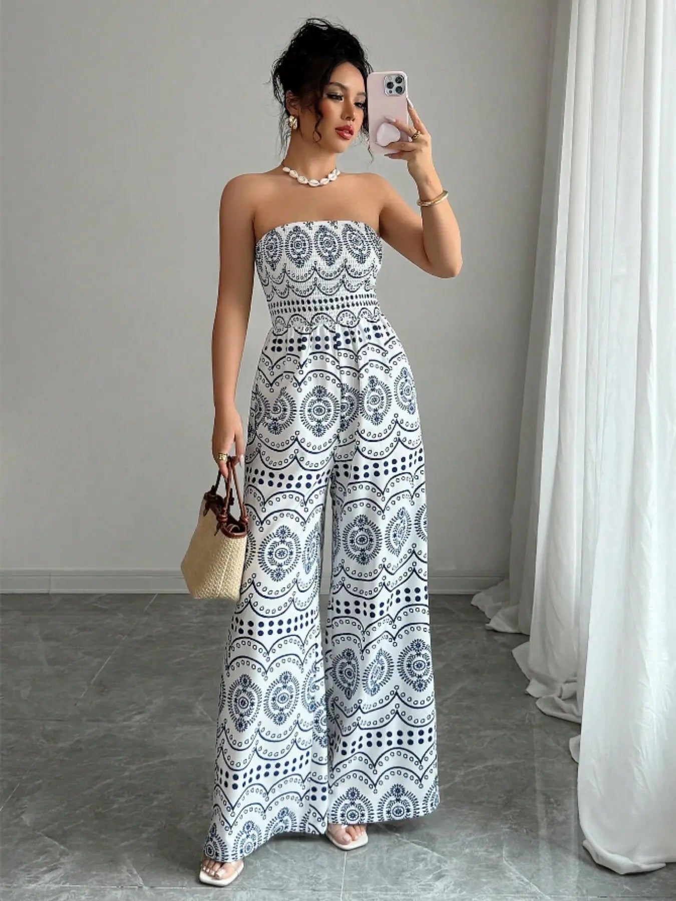 Women's Woven Fabric Casual Fitted Jumpsuit