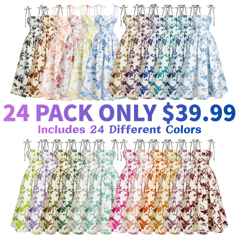Women's Casual Floral Sleeveless Summer Dress
