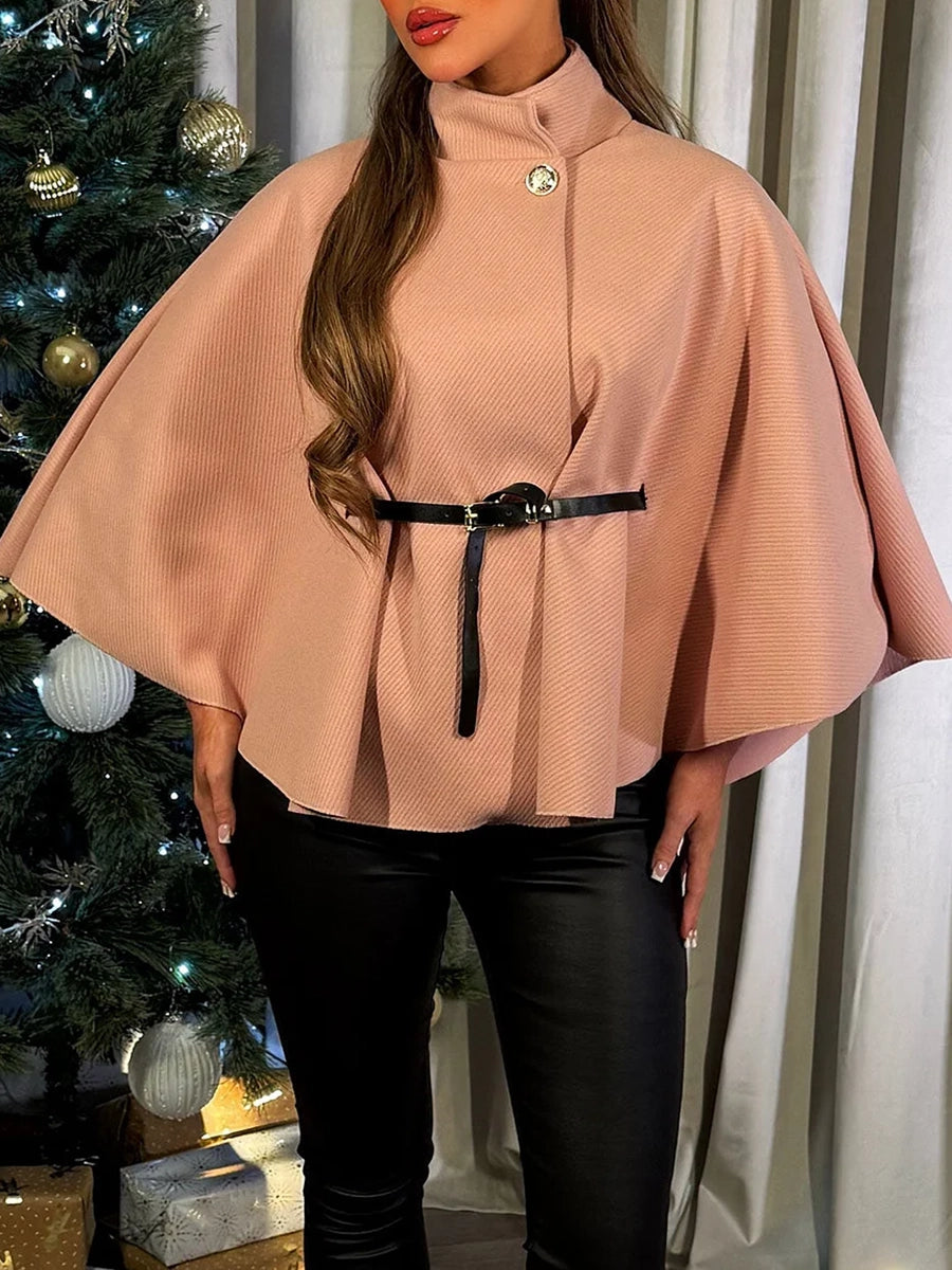 Wool Belted Cape - The Ultimate Statement in Elegant Outerwear