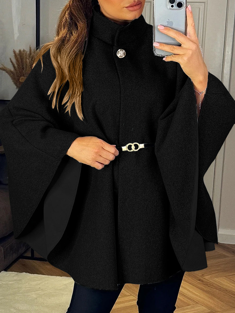 Wool Belted Cape - The Ultimate Statement in Elegant Outerwear
