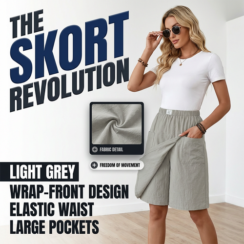 🔥LAST DAY SALE - ONLY £13.99!!🔥Women's Casual Elastic Waist Wrap Skort