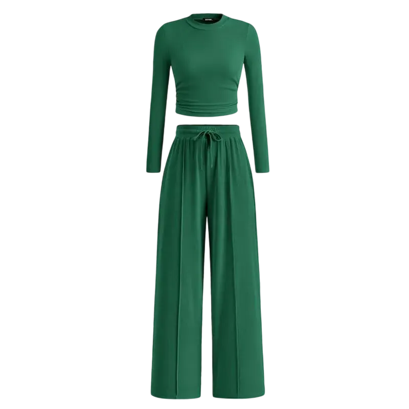 🔥Last Day 89% OFF🔥Women's Winter Set – Warm Top & Wide-Leg Pants