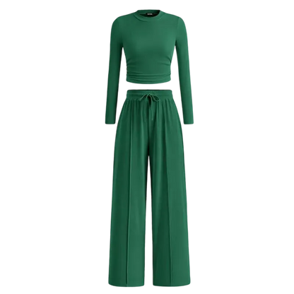 🔥Last Day 89% OFF🔥Women's Winter Set – Warm Top & Wide-Leg Pants
