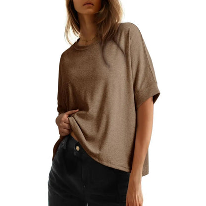 🔥 Stock up Dokotoo Women's Tops for Women 2026 Loose Oversized Basic Tee Comfortable Soft Fabric Flattering Fit Womenswear