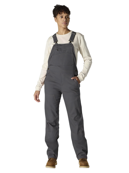 🏆Men's product sells best first 🔥Women’s Rugged Double-Front Bib Overalls – Reinforced Workwear Fit, Dark Brown (Plus Size, Medium Tall)