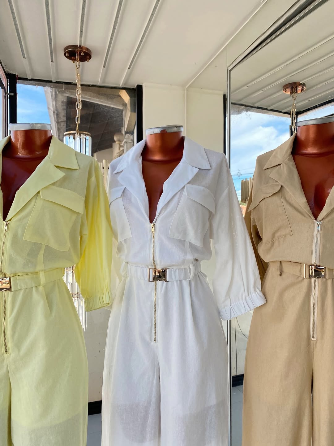 Stylish Casual Lapel Belt Jumpsuit