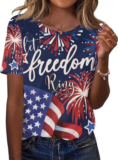 Women's American Patriotic Shirt XS-5XL