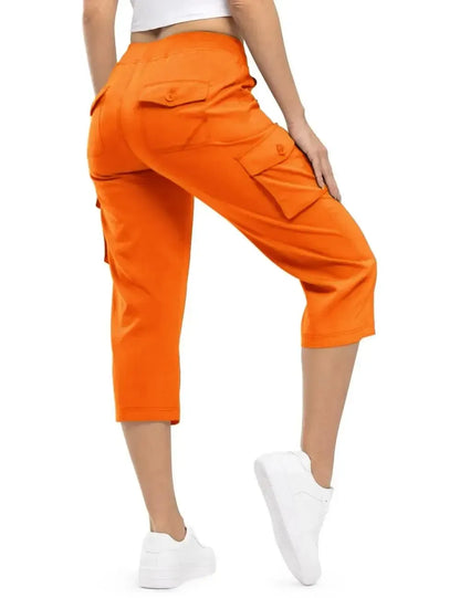 🔥Last day promotion🔥Womens Cargo Capris Lightweight Hiking Pants Shorts Cropped Cotton2
