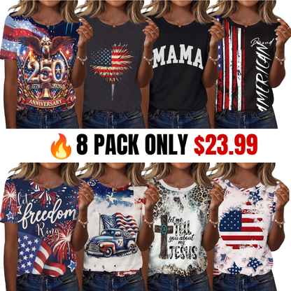 Women's American Patriotic Shirt XS-5XL