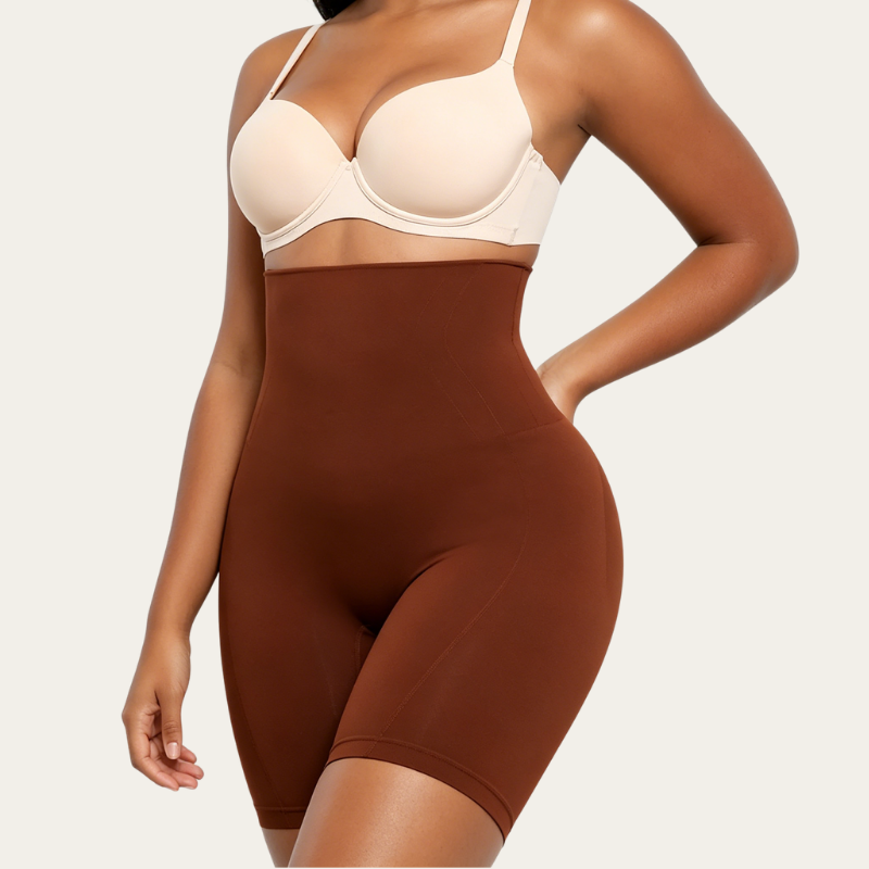 Women Seamless High Waist Sculpting Shorts Tummy & Thigh Slimming Shapewear