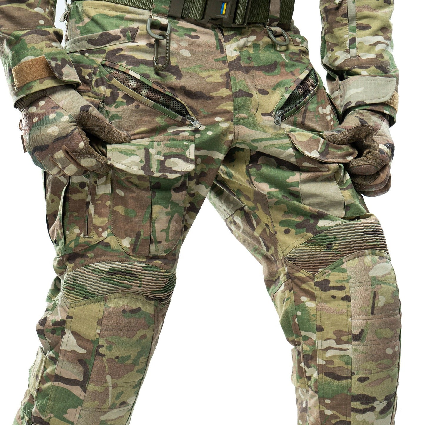 Military Camo Rip‐Stop Tactical Trousers