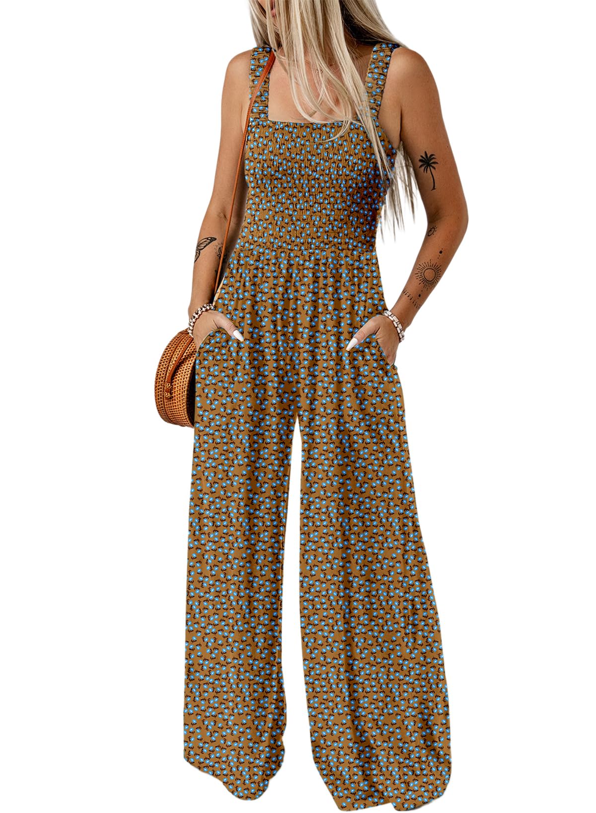 Women's One Piece Casual Loose Overalls Jumpsuits