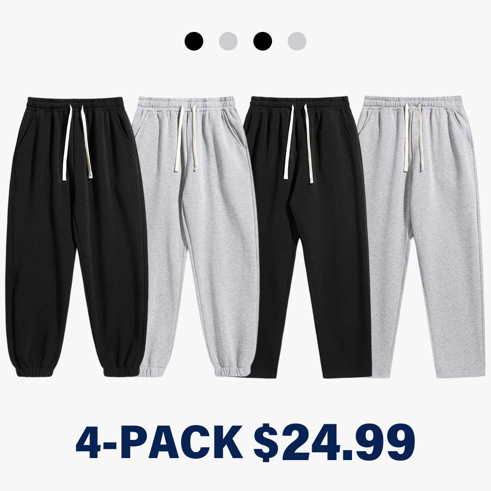 Men's Regular Fit Solid Drawstring Waist Sweatpants, Casual Pocket Design Pants for Fall & Winter, Men's Trousers for Daily Wear