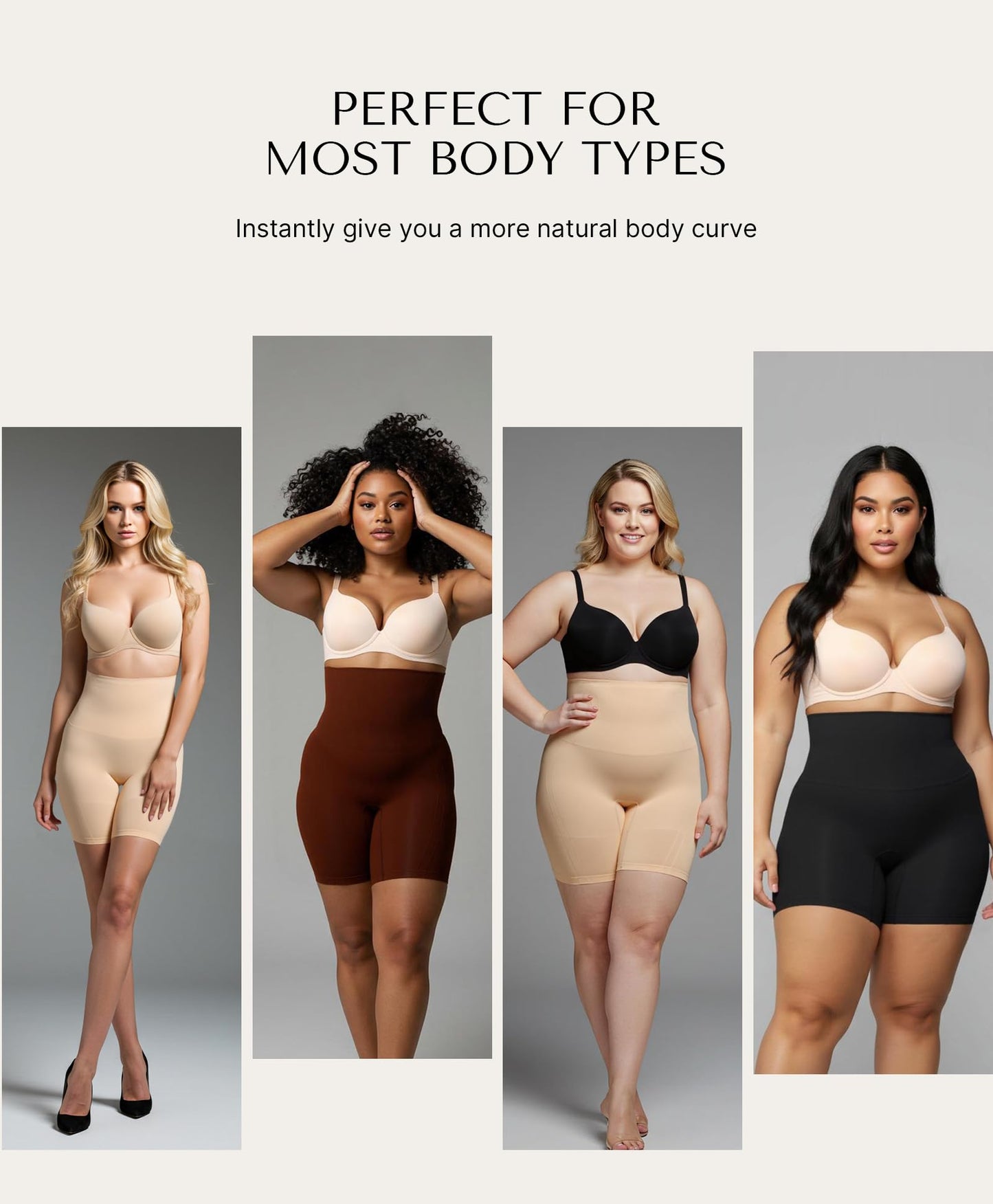 Women Seamless High Waist Sculpting Shorts Tummy & Thigh Slimming Shapewear