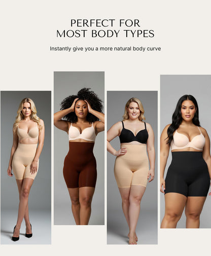 Women Seamless High Waist Sculpting Shorts Tummy & Thigh Slimming Shapewear