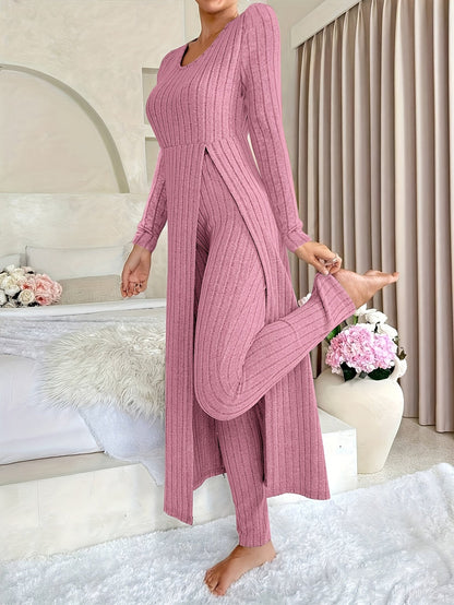 💥Last day only $24.98🔥 - Cozy Two-Piece Ribbed Lounge Set