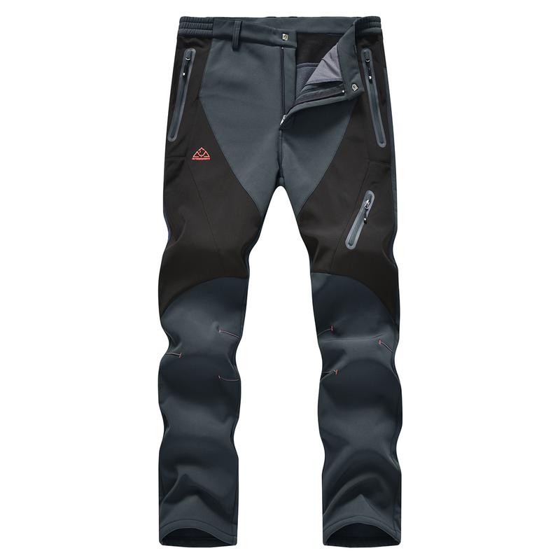 Men's Insulated Winter Outdoor Pants - Fleece-Lined, Windproof & Water-Resistant for Hiking, Skiing & Cold Weather
