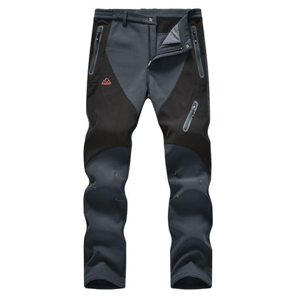 Men's Insulated Winter Outdoor Pants - Fleece-Lined, Windproof & Water-Resistant for Hiking, Skiing & Cold Weather