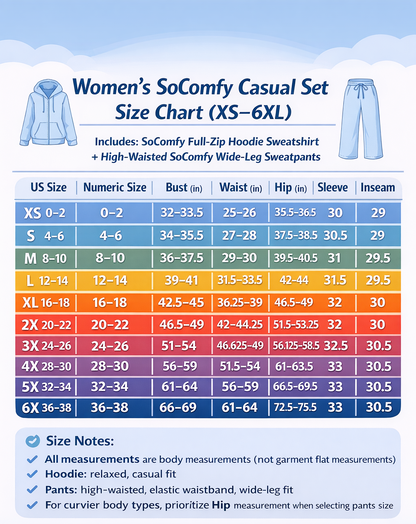 👑Exclusive Authorization👑2026 New Women's Casual Set (Full-Zip Hoodie Sweatshirt+Wide-Leg Sweatpants)
