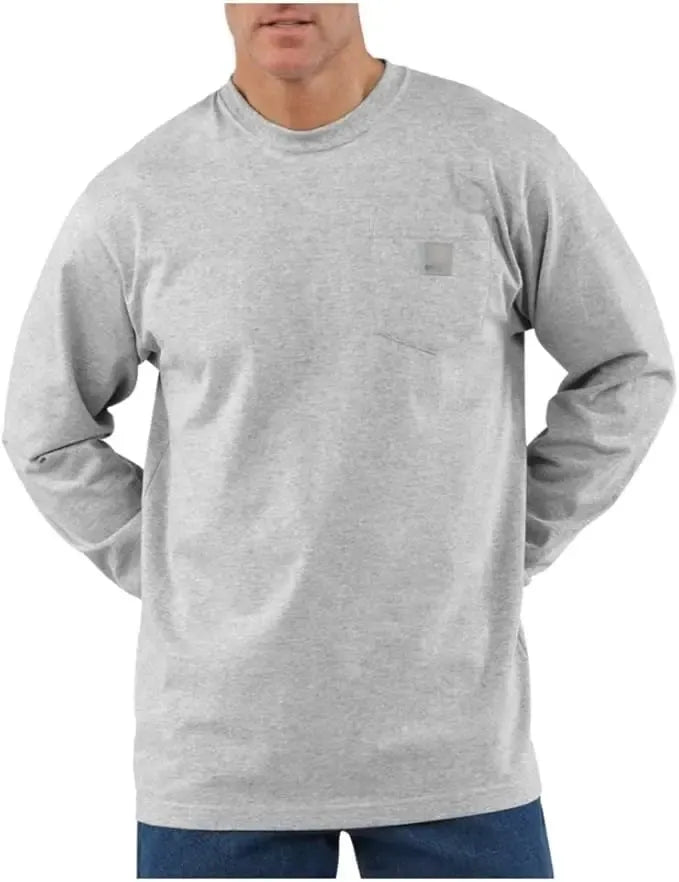 🔥Spring Clearance Sale🔥Workwear unisex Loose Fit Heavyweight Short or Long-Sleeve Pocket T-Shirt