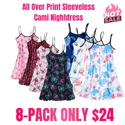All Over Print Sleeveless Cami Nightdress