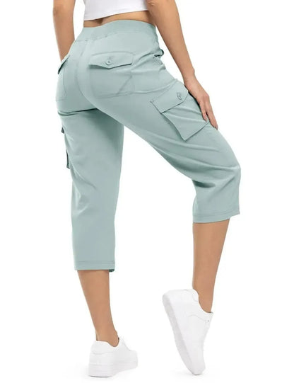 🔥Last day promotion🔥Womens Cargo Capris Lightweight Hiking Pants Shorts Cropped Cotton2