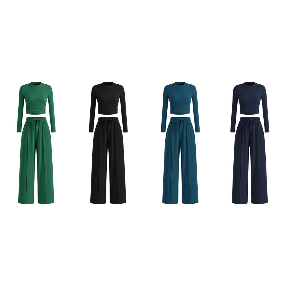 🔥Last Day 89% OFF🔥Women's Winter Set – Warm Top & Wide-Leg Pants