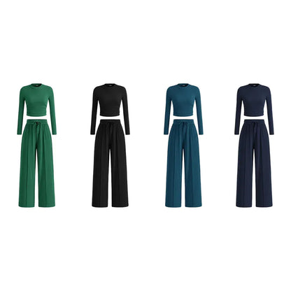 🔥Last Day 89% OFF🔥Women's Winter Set – Warm Top & Wide-Leg Pants