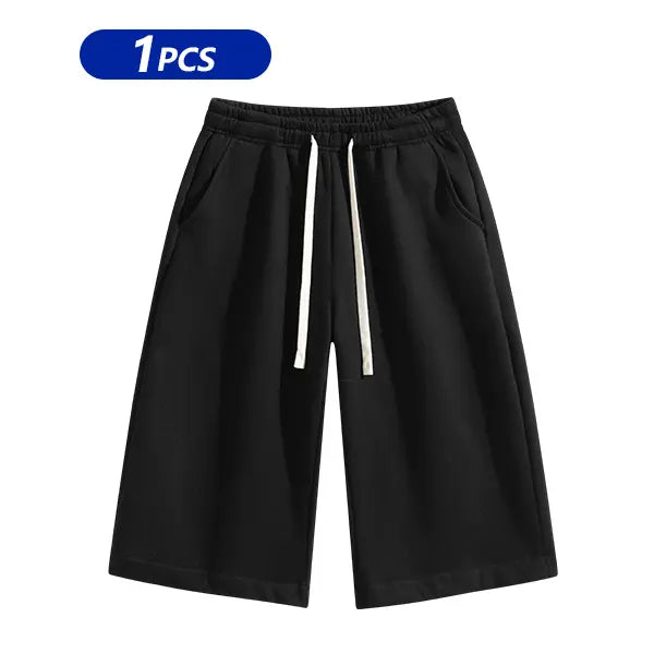 Men’s Solid Color Bermuda Athletic Casual Shorts