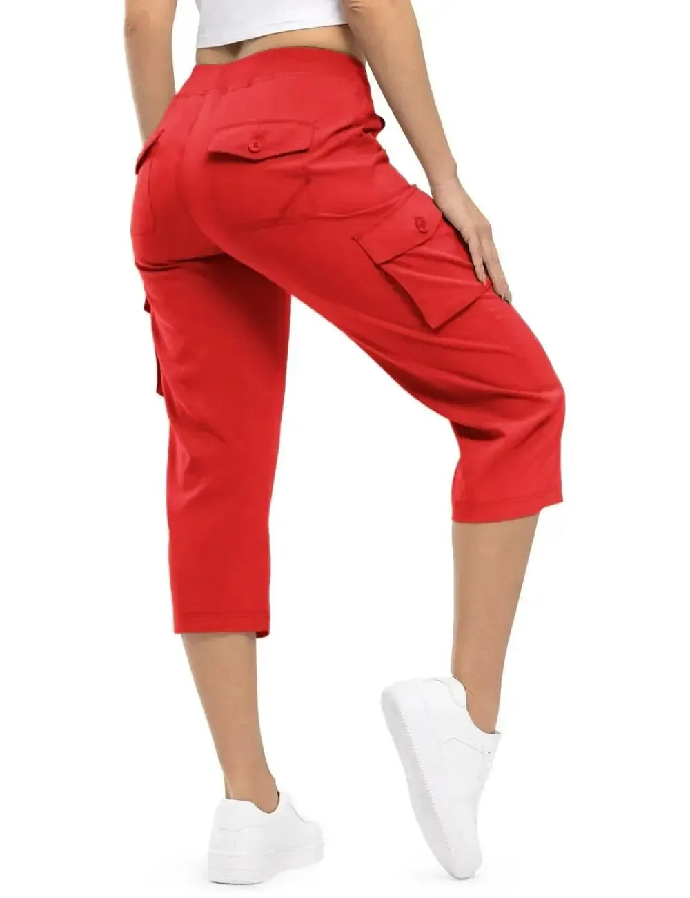 🔥Last day promotion🔥Womens Cargo Capris Lightweight Hiking Pants Shorts Cropped Cotton2