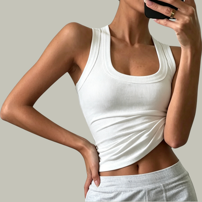 Women's Casual Slim-Fit Plain Sleeveless Tank Top