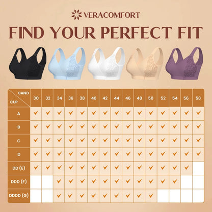 Veracomfort - Velcro Front-Wrap & Straps Adaptive Comfort Bra
