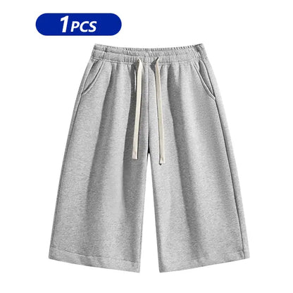 Men’s Solid Color Bermuda Athletic Casual Shorts