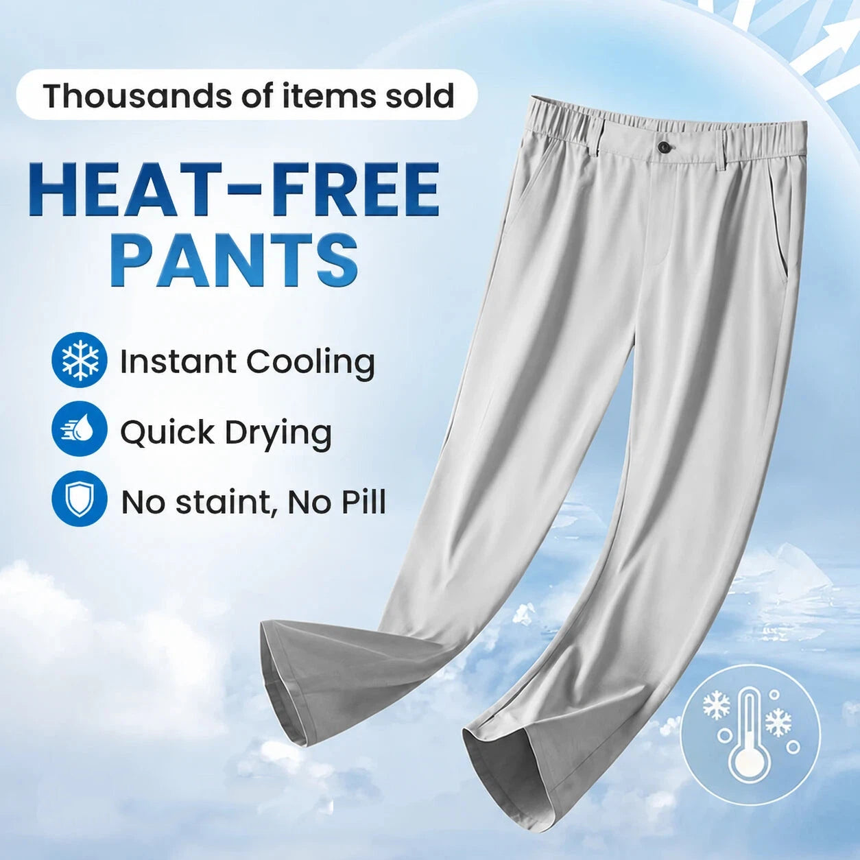 Ultra Comfort Ice Silk Flexible Casual Pants