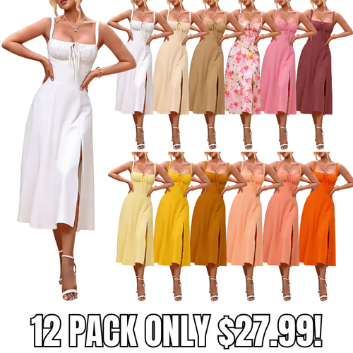 Women's Plain Ruched Boning Corset Milkmaid Dress