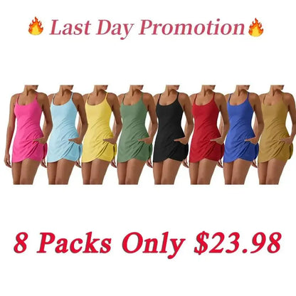 😍Promotion Day💥Backless Sleeveless Dresses With Pockets