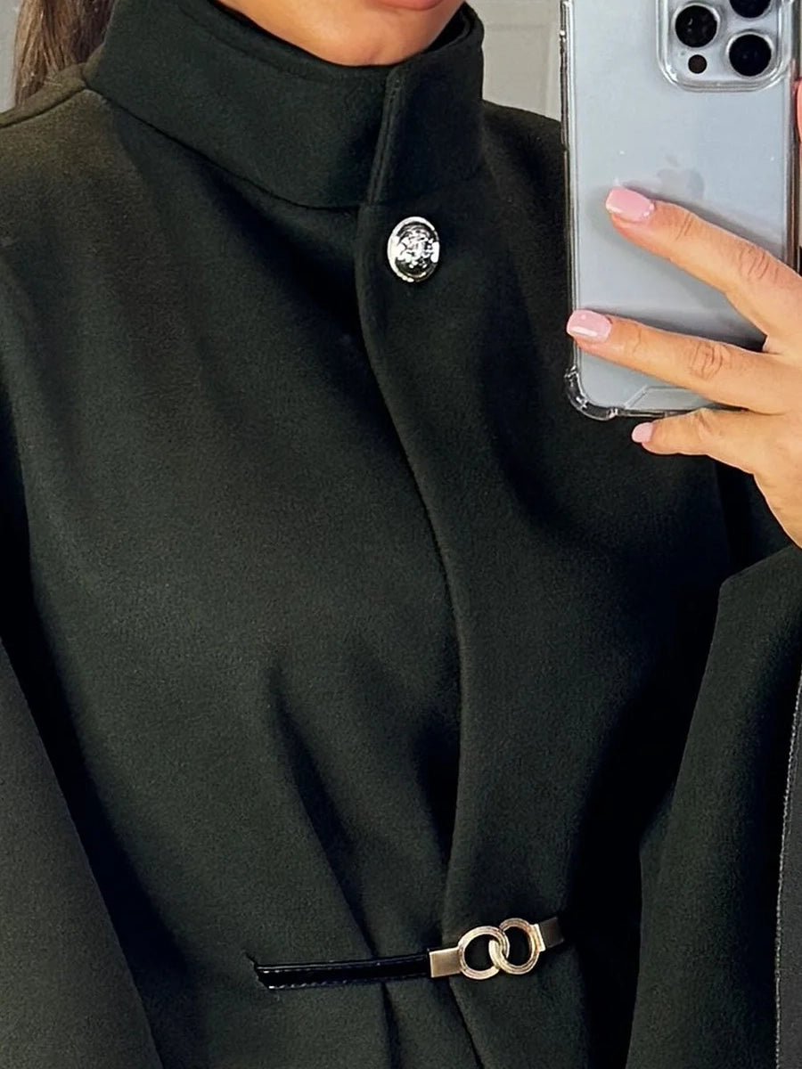 Wool Belted Cape - The Ultimate Statement in Elegant Outerwear