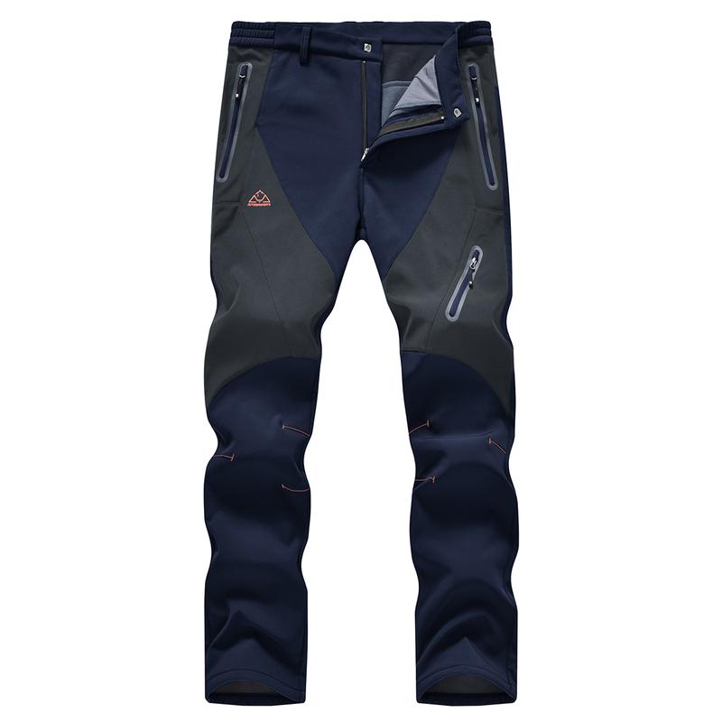 Men's Insulated Winter Outdoor Pants - Fleece-Lined, Windproof & Water-Resistant for Hiking, Skiing & Cold Weather