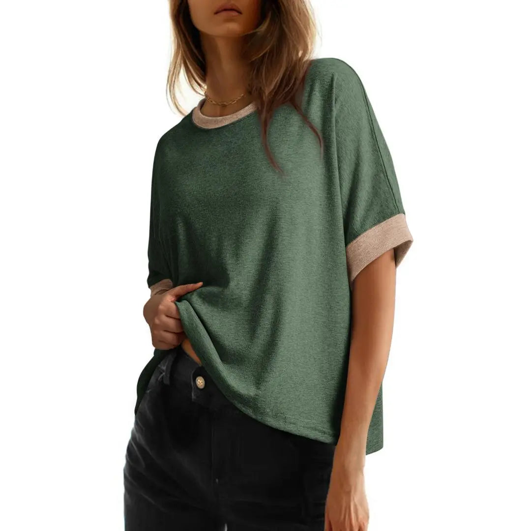 🔥 Stock up Dokotoo Women's Tops for Women 2026 Loose Oversized Basic Tee Comfortable Soft Fabric Flattering Fit Womenswear