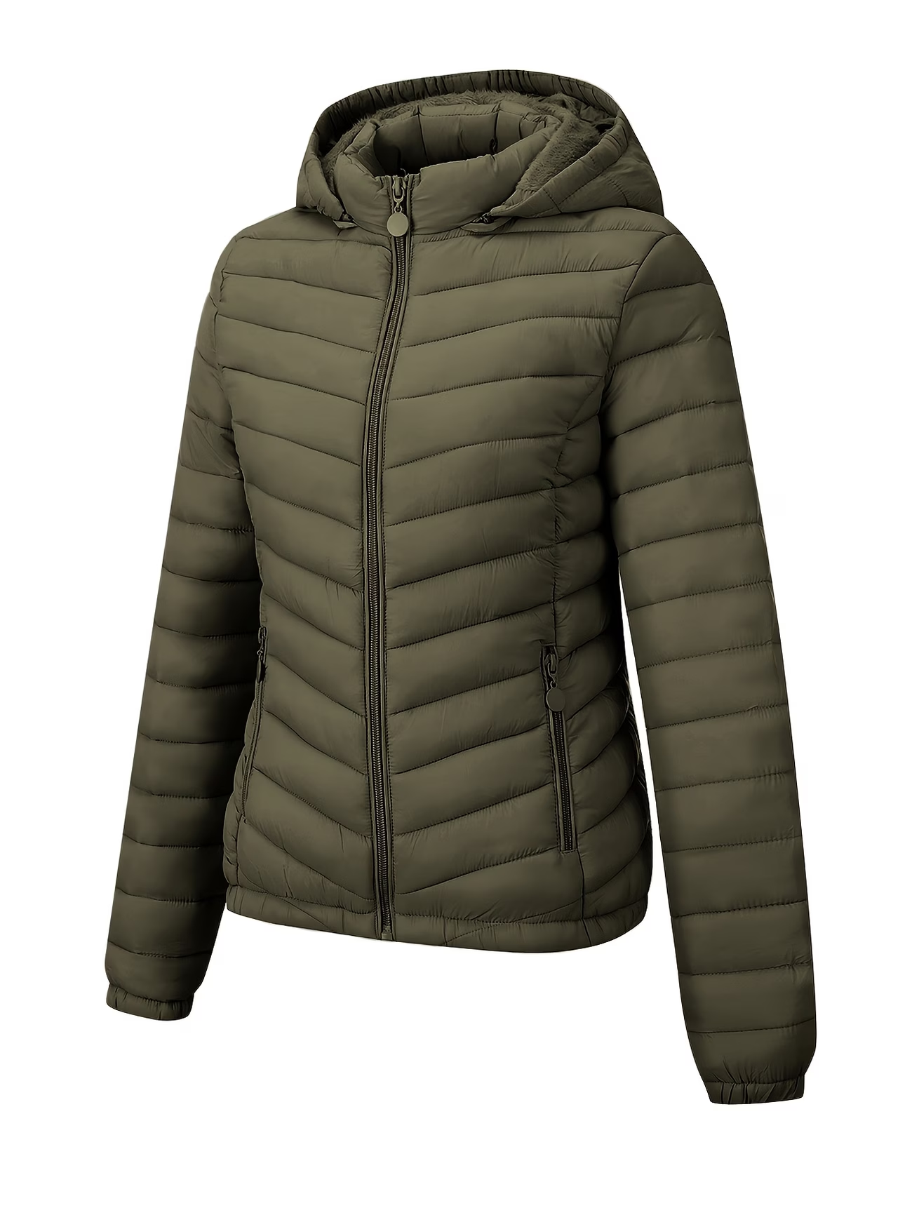 Women's Hooded Padded Coat - Fashion Simple Versatile Lightweight Pockets for Autumn Winter Commuter
