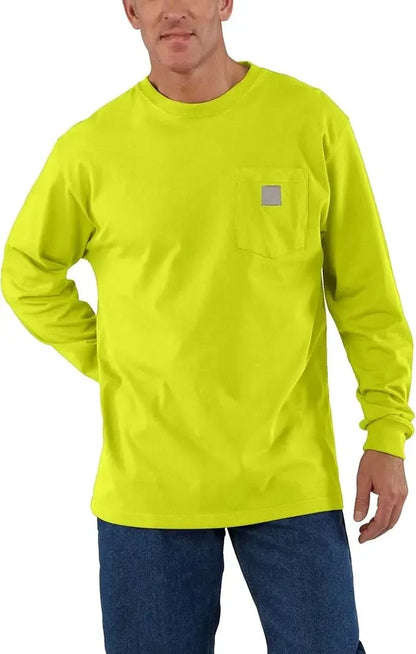 🔥Spring Clearance Sale🔥Workwear unisex Loose Fit Heavyweight Short or Long-Sleeve Pocket T-Shirt
