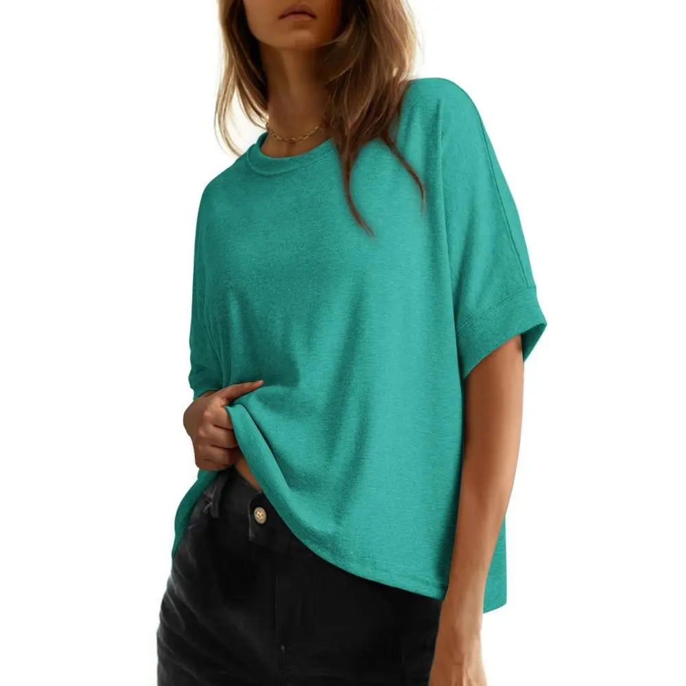 🔥 Stock up Dokotoo Women's Tops for Women 2026 Loose Oversized Basic Tee Comfortable Soft Fabric Flattering Fit Womenswear