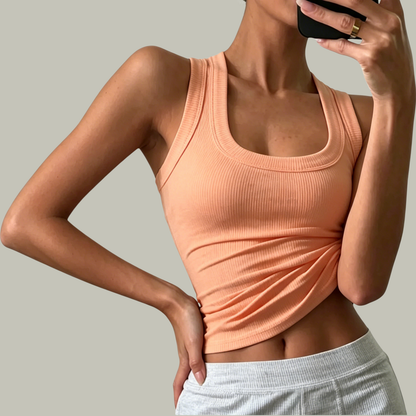 Women's Casual Slim-Fit Plain Sleeveless Tank Top