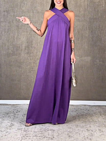 Holiday Casual Halterneck Dress